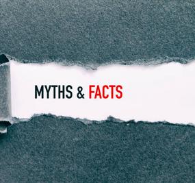 MYTHS AND FACTS written under torn paper.